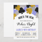 Casino Poker Einladung (Vorne/Hinten)