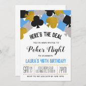 Casino Poker Einladung (Vorne/Hinten)