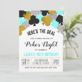 Casino Poker Einladung (Stehend Vorderseite)