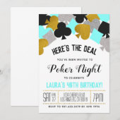 Casino Poker Einladung (Vorne/Hinten)