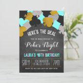 Casino Poker Einladung (Stehend Vorderseite)
