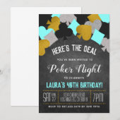 Casino Poker Einladung (Vorne/Hinten)