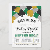 Casino Poker Einladung (Vorderseite)