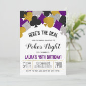 Casino Poker Einladung (Stehend Vorderseite)