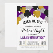 Casino Poker Einladung (Vorne/Hinten)