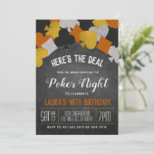 Casino Poker Einladung (Stehend Vorderseite)