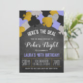 Casino Poker Einladung (Stehend Vorderseite)
