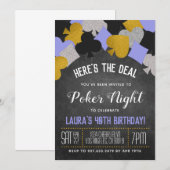 Casino Poker Einladung (Vorne/Hinten)