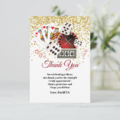 Casino, Poker, Erwachsene, danke Karte (Stehend Vorderseite)