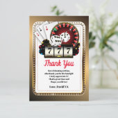 Casino, Poker, Erwachsene, danke Karte (Stehend Vorderseite)