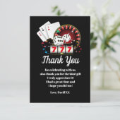 Casino, Poker, Erwachsene, danke Karte (Stehend Vorderseite)