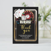 Casino, Poker, Erwachsene, danke Karte (Stehend Vorderseite)