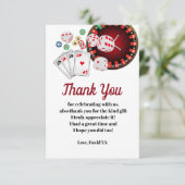 Casino, Poker, Erwachsene, danke Karte (Stehend Vorderseite)