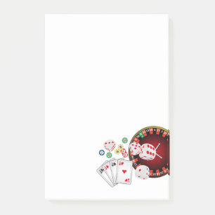 Casino, Poker, Erwachsenenartikel Post-it Klebezettel