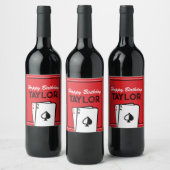 Casino Poker Geburtstag Weinflaschen Etiketten (Flaschen)