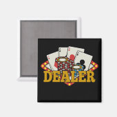 Casino Poker Händler Magnet (Vorderseite/Rückseite)