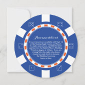 Casino Poker| Hochzeitsinformationen Einladung (Rückseite)