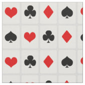 Casino Poker Kartenzeichen Muster Stoff (Nahaufnahme)