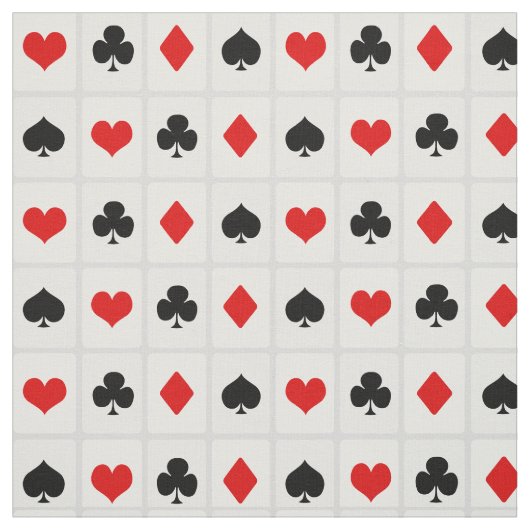 Casino Poker Kartenzeichen Muster Stoff (Muster)