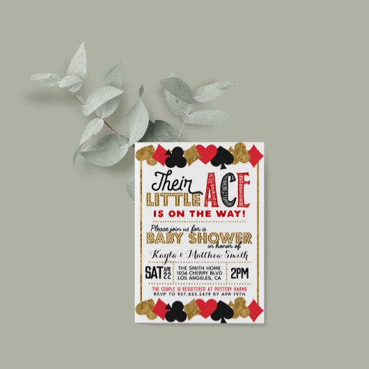 Casino Poker Kinderbettdusche Einladung