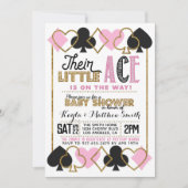 Casino Poker Kinderbettdusche Einladung (Vorderseite)