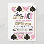 Casino Poker Kinderbettdusche Einladung (Vorne/Hinten)