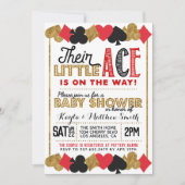 Casino Poker Kinderbettdusche Einladung (Vorderseite)