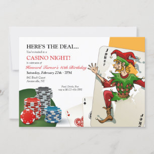 Casino-Poker-Nacht Einladung