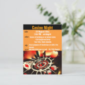 Casino Poker Night Party Einladung (Stehend Vorderseite)