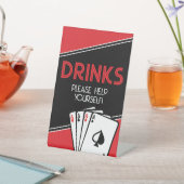 Casino Poker Party Drinks Unterschreiben Sockelschild (In SItu)