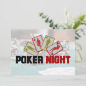 Casino Poker Party Einladung (Stehend Vorderseite)