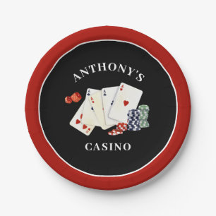 Casino Poker Party Personalisiert Pappteller