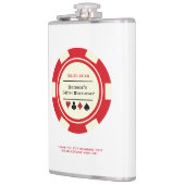 Casino Poker Rot und Creme Flachmann (Links)