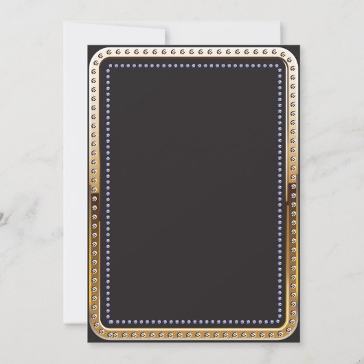 Casino Poker Spielkarte Einladung zum Geburtstag (Rückseite)