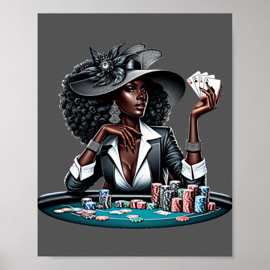Casino Poker Spielspazierweg Poster (Vorne)