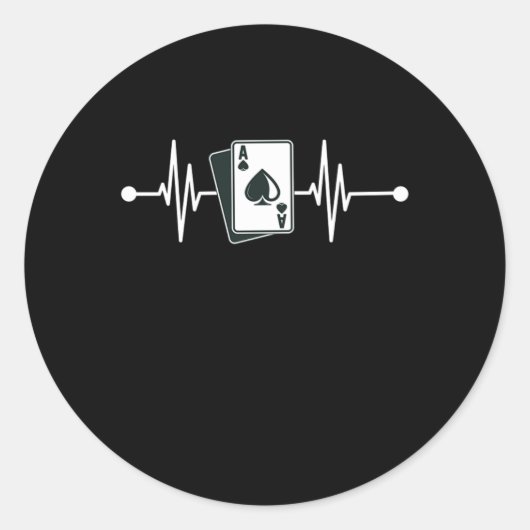 Casino Poker Spielspazierweg Spielspazierweg Runder Aufkleber (Vorderseite)