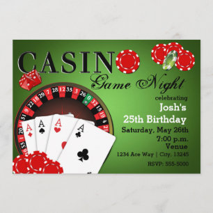 CASINO Poker Vegas Party Einladung zum Geburtstag