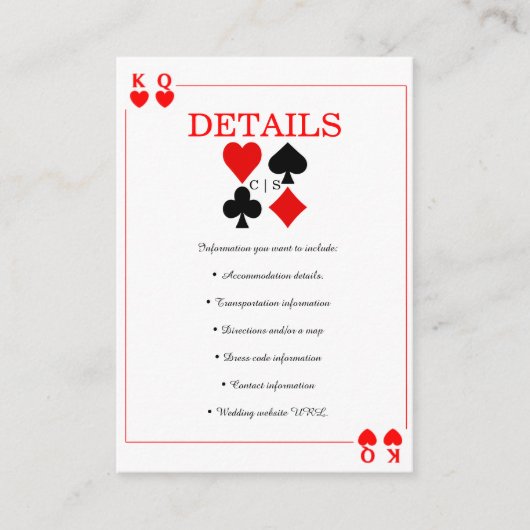 Casino Poker | Vegas | Umschließung der Karten (Vorderseite)