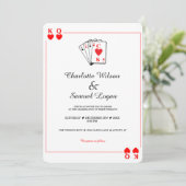 Casino Poker | Vegas Wedding Einladung (Stehend Vorderseite)