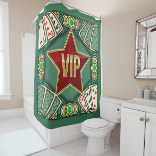 Casino Poker VIP SHOWER CURTAIN Duschvorhang
