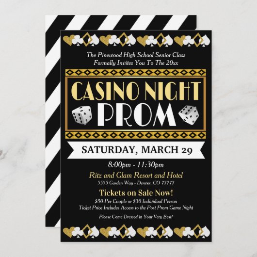 Casino Prom Spartakus Einladung (Vorne/Hinten)