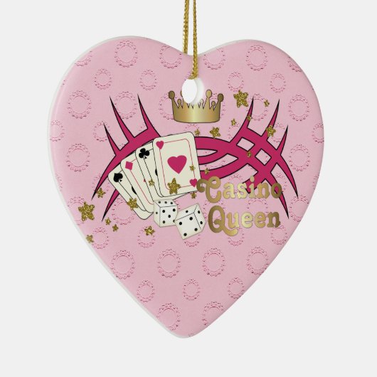 Casino Queen Keramik Ornament (Rechts)