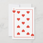 Casino Queen of Hearts Spielkarten 24. Geburtstag Einladung (Rückseite)