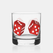 Casino Red Dice Craps Player Whiskyglas (Rückseite)