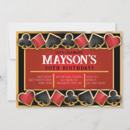 CASINO Resort Cards Geburtstagsparty Einladung