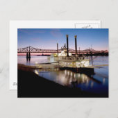 Casino Riverboat in Dusk Postkarte (Vorne/Hinten)