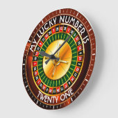 Casino Roulette Rad mit Ihrer Glückszahl Große Wanduhr (Winkel)
