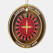 Casino Roulette Rad Personalisierte Weihnachten Keramik Ornament (Links)