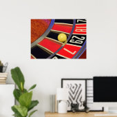 Casino Roulette-Radball Nr. 29 Glücksspiel Poster (Heimbüro)