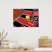 Casino Roulette-Radball Nr. 29 Glücksspiel Poster (Küche)